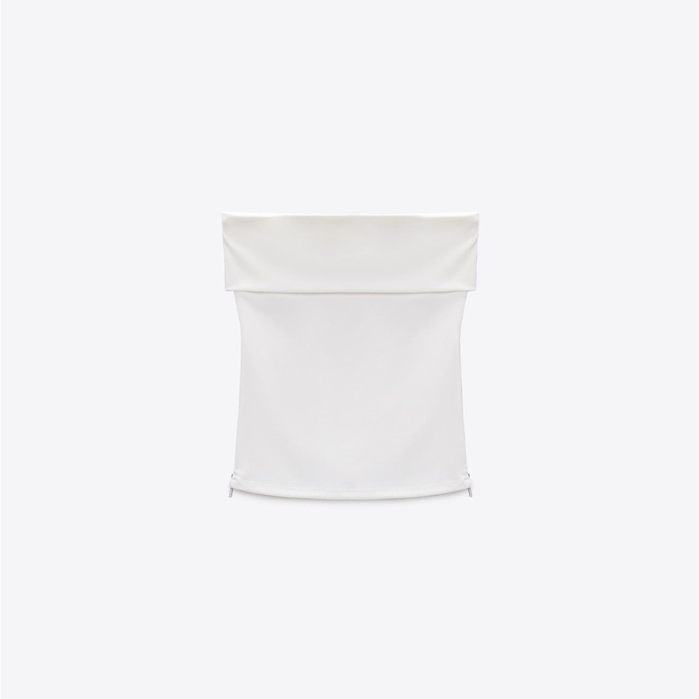 Zara White Strapless Top (worn only once )